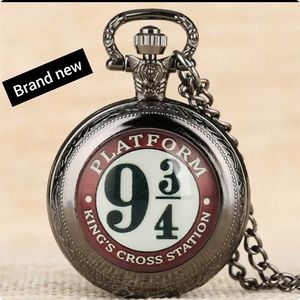 Harry Potter Vintage Quartz Pocket Watch Necklace stainless steel new